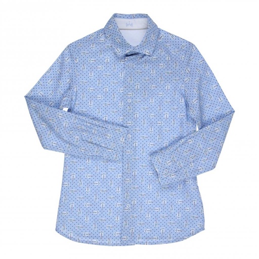 Shirt Sardino light blue - white 