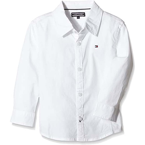 Hemd solid stretch poplin classic white 