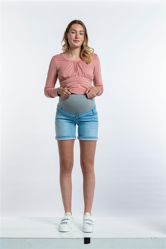 Short en jean light wash 