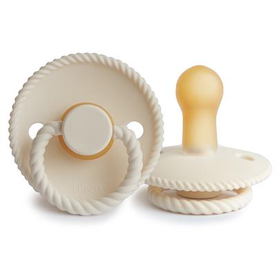 Fopspeen latex rope (6-18maand, 2 stuks) cream - croissant 