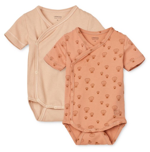 Hali printed bodysuit (2-pack) sea shell pale tuscany 
