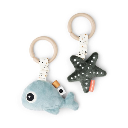 Hanging toy (2pcs) whale Wally blue 