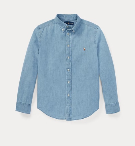 Hemd katoenen chambray (8j-18j) blue 