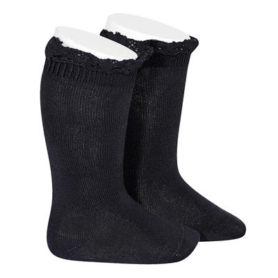 Knitted socks marine 
