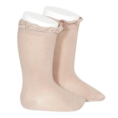 Knitted socks old rose 