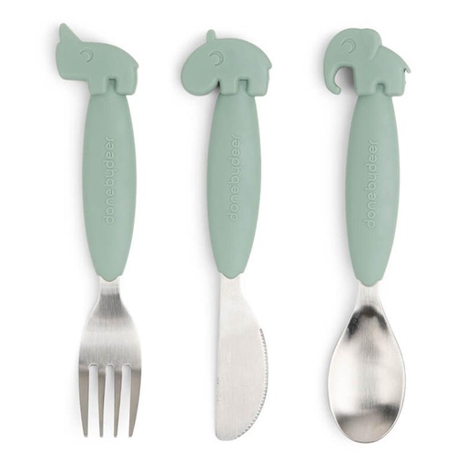 Cutlery set easy-grip green 
