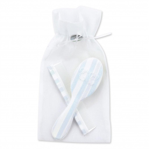 Borstel en kam bleu ciel 