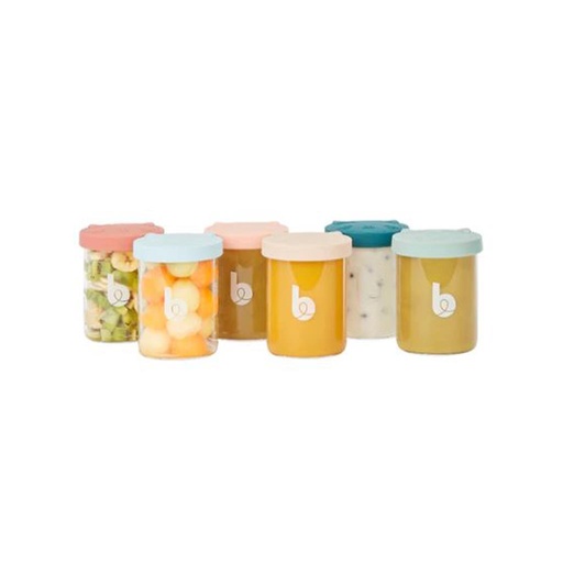 Isy Bowls glass storage jars - 6 x 250 ml  