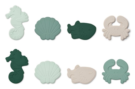 Badmat Paola (8-pack) Sea creature / Peppermint multi mix 