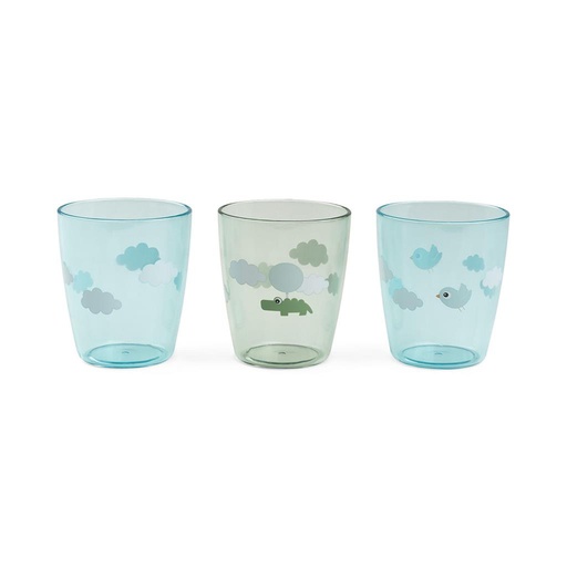Cups (3 pieces, mini) Happy clouds Done by D green 
