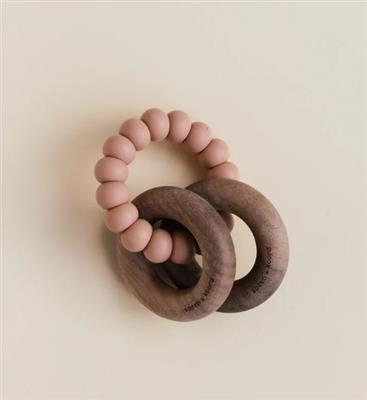 Anneau de dentition hochet Robin noyer terracotta 