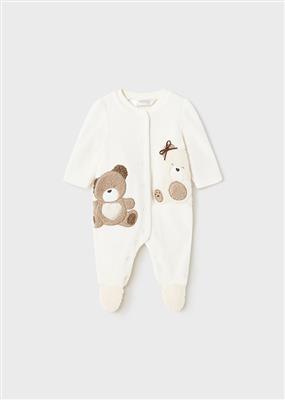Babypakje velours  Newborn Chickpea