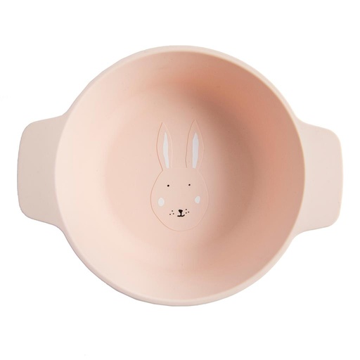 Siliconen kom met zuignap mrs. rabbit 