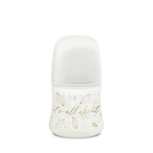 Biberon 150ml (silic., écoulement lent) or grey 