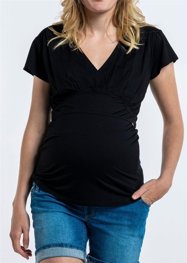 Topje Nursing EcoVero black 