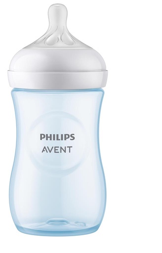 Feeding bottle Natural 260 ml blauw 