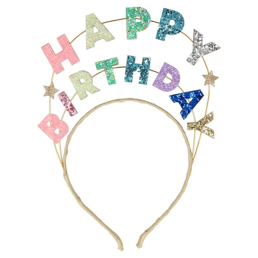 Tiara glitter happy birthday  