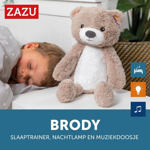 Sleeping trainer bear Brody beige-bruin 