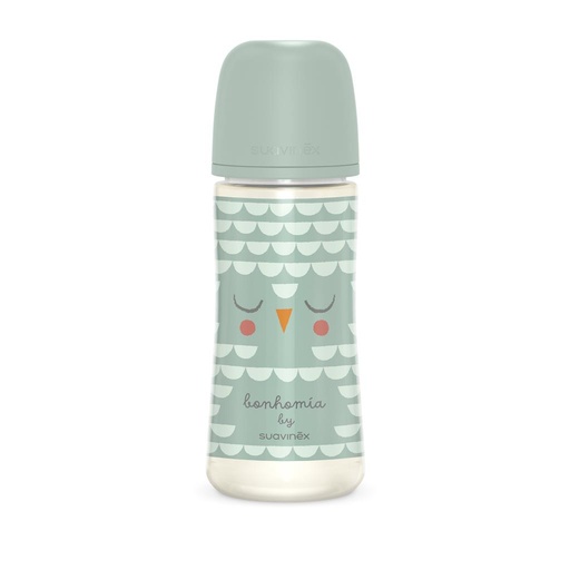Zuigfles PA 360 ml (silc.; large) Bonhomia veer  S green