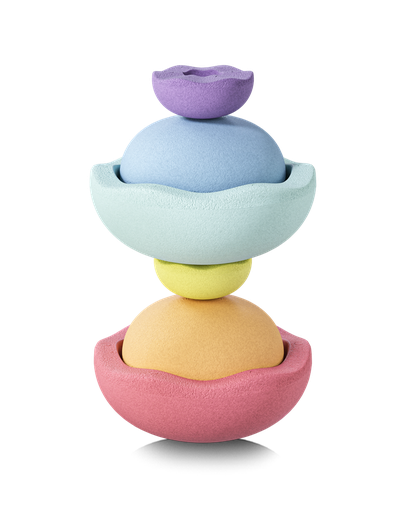 Briques empilables à l'intérieur (6pcs) pastel rainbow 