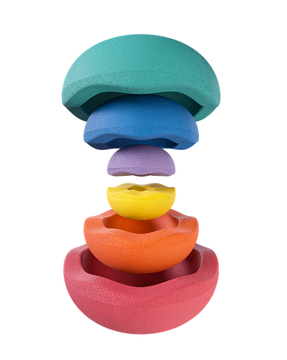 Briques empilables à l'intérieur (6pcs) rainbow 