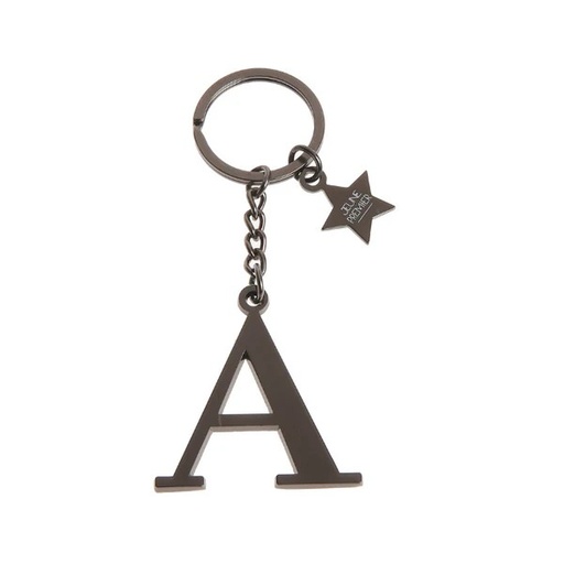 Sleutelhanger zwarte letter  