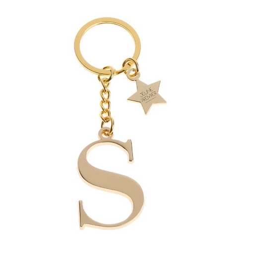 Sleutelhanger gouden letter  
