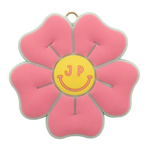 Porte-clés breloque vichy love rose
