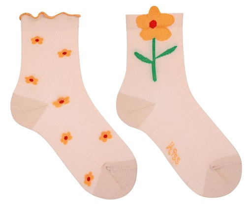 Stockings flowers (2-pack) nude 