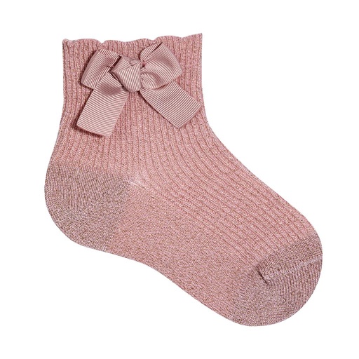 Stockings with bow old rose 