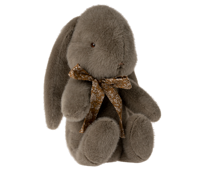 Peluche lapin - moyenne - gris terre  
