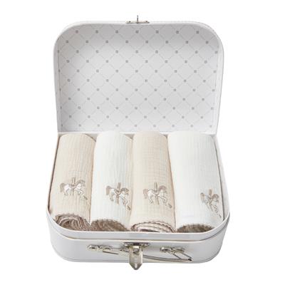 4 geborduurde tetra doek 60×60cm + doos Carrousel carrousel 