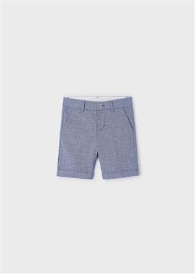 Korte broek linnen cyan