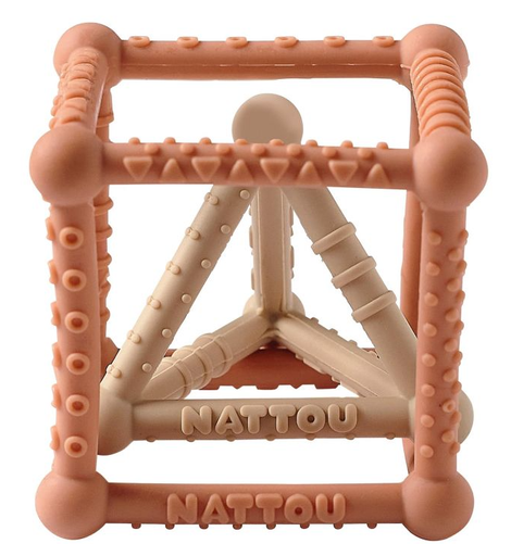 Silicone kubus Karamel/beige