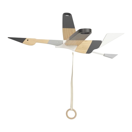 Houten seagull - vogelmobiel plafond