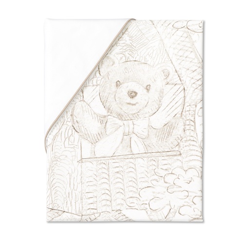 Donsdekenhoesje katoen beige 100X140