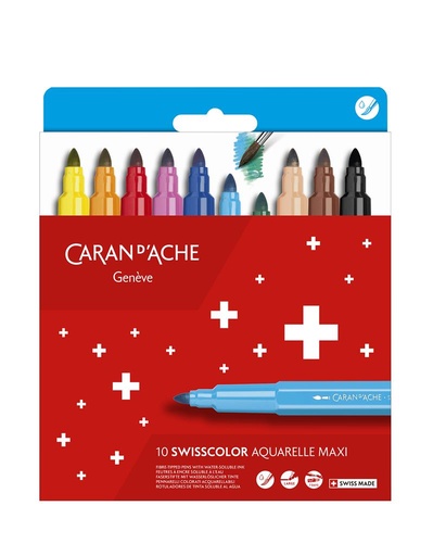 12 Felt pens with poster  