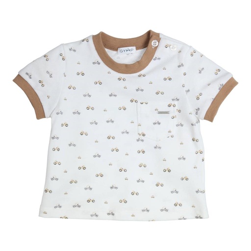 T-shirt smart white - beige