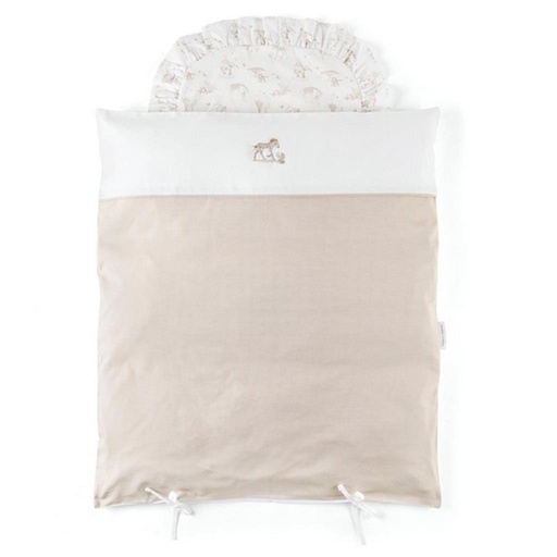 Donsovertrek park/wieg (80x70cm) + sloop safari (camel) 80X80