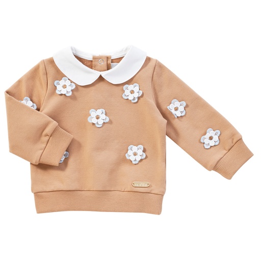 Pull Flora dark beige 