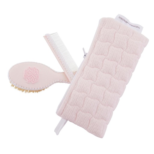 Brush and comb + pocket cotton pink