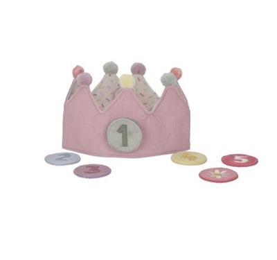 Verjaardagskroon met cijfers roze  
