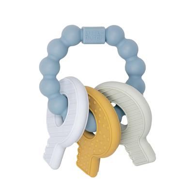 Porte-clés anneau de dentition bleu multicolour 