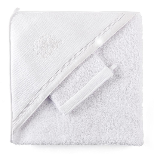 Bath towel+wash cotton white 