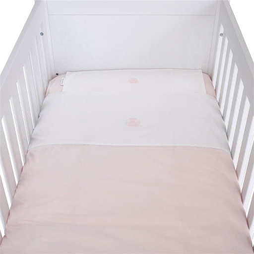 Donsovertrek bed en sloop (100x135cm) cotton pink 100X135